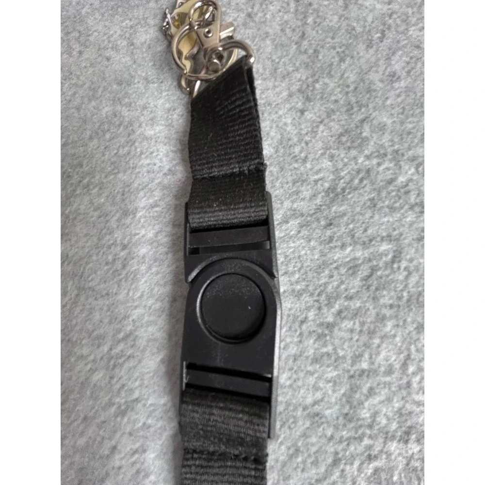 Ford Mustang Black Lanyard with Pony Charm Detachable Buckle Key ID Holder